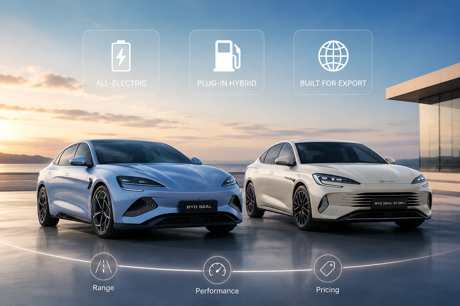 Specifiche della berlina BYD Seal: gamma, prestazioni e prezzi per gli esportatori