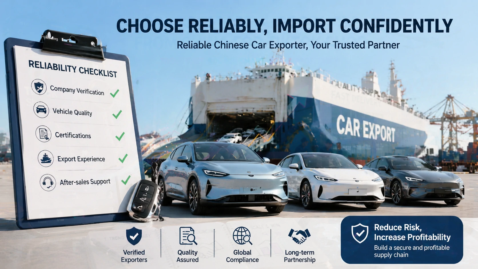 Come scegliere un esportatore cinese affidabile di automobili: una pratica lista di controllo dell'affidabilità per i concessionari globali