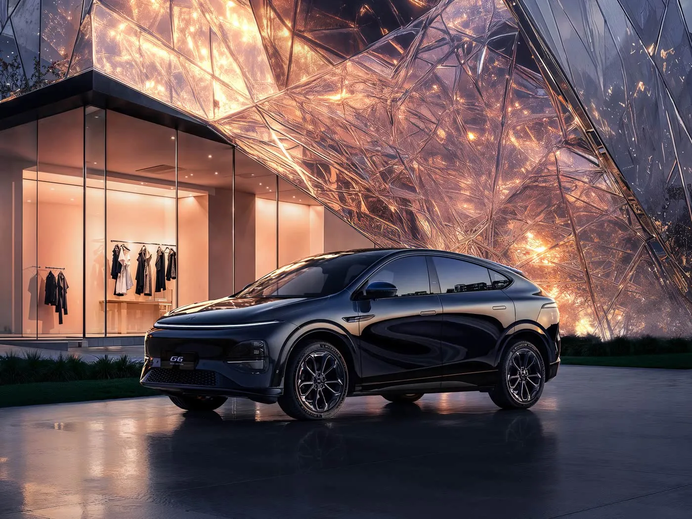 Xpeng G6 Mini SUV elettrico Cambio automatico Trazione integrale con batteria al litio Veicolo di nuova energia Sterzo a sinistra Motore a celle a combustibile EV